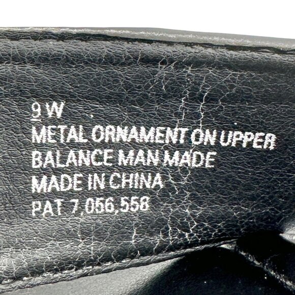 Lane Bryant Womens Black Size 9W Sandals With Metallic Silver Straps Casual Chic - Picture 7 of 7